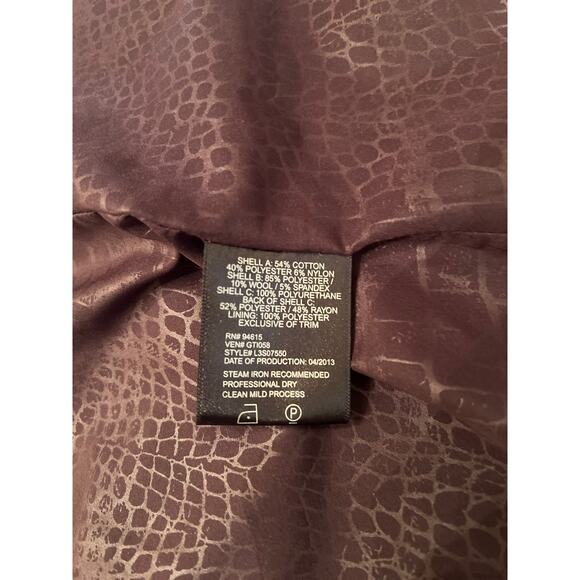 Sam Edelman Women's Plum Purple Medium Length Zip Up Coat Size Medium - Picture 8 of 11